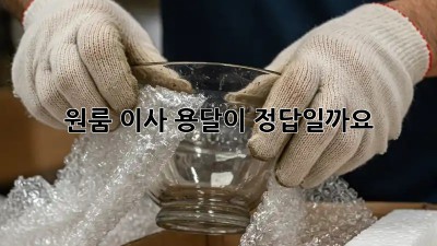 원룸 이사, 용달이 정답일까요?🤔