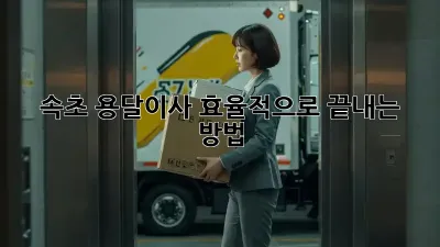 속초 용달이사 효율적으로 끝내는 방법